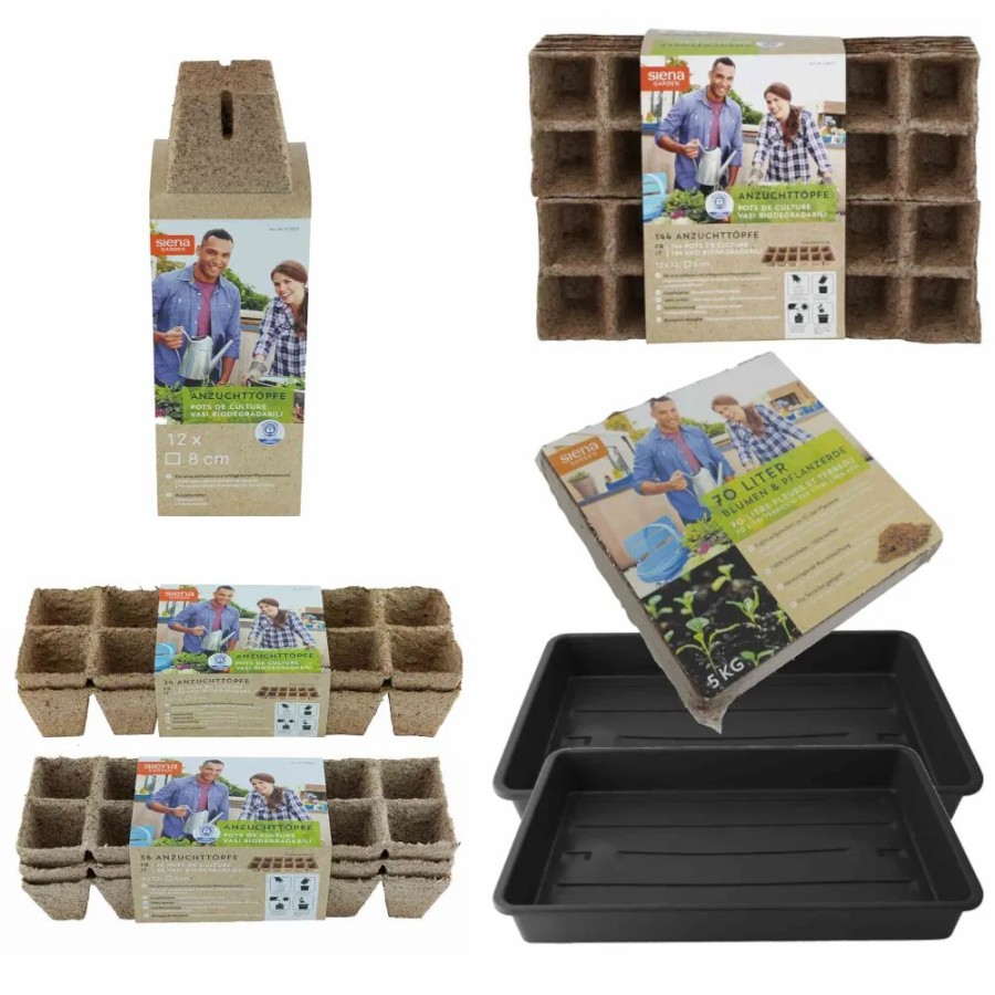 SIENA GARDEN Set - Anzuchttopfe Quadratisch Online