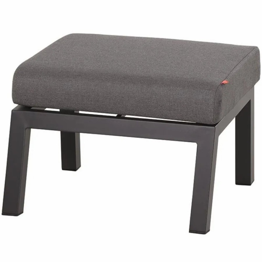 SIENA GARDEN Lindos Hocker - Aluminium Matt Anthrazit Clearance