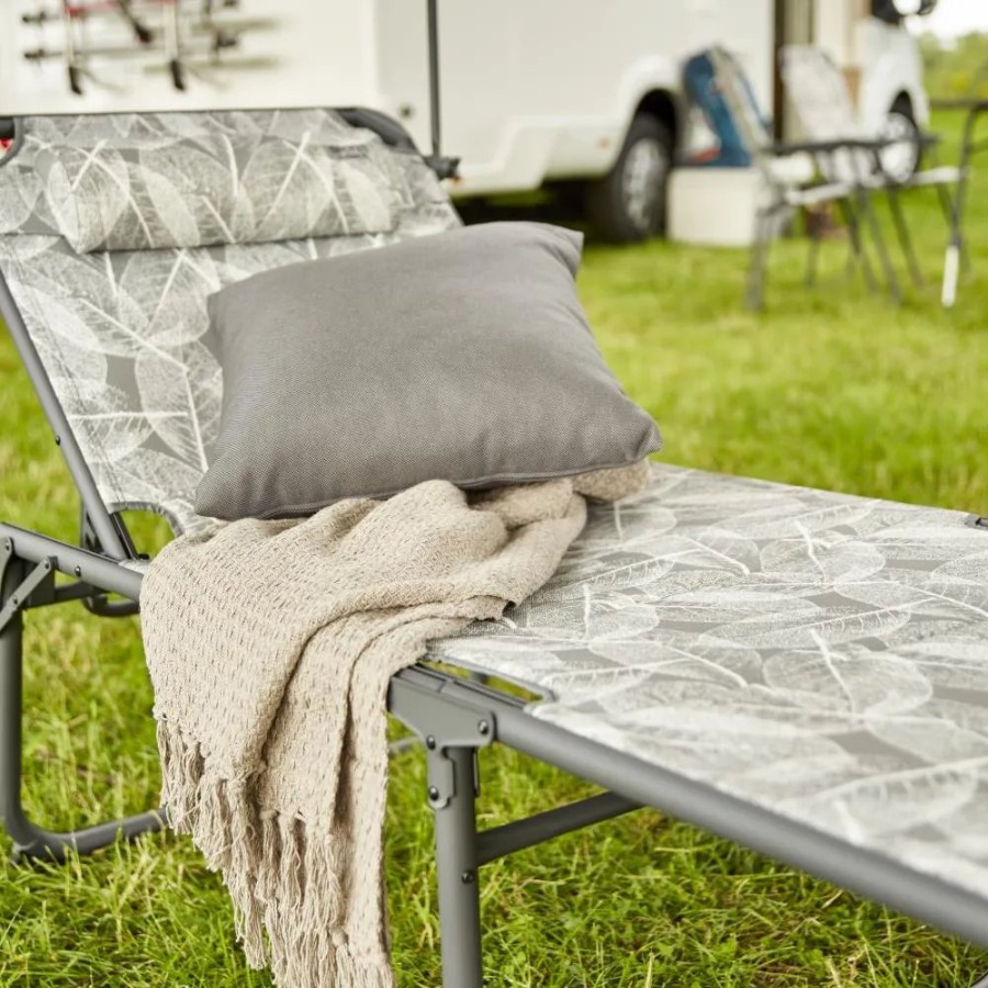 SIENA GARDEN Natura Campingliege - Recyceltes Polyester Grau Wholesale