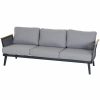 SIENA GARDEN Preston Loungesofa - 3-Sitzer - Polyester Blau-Grau New