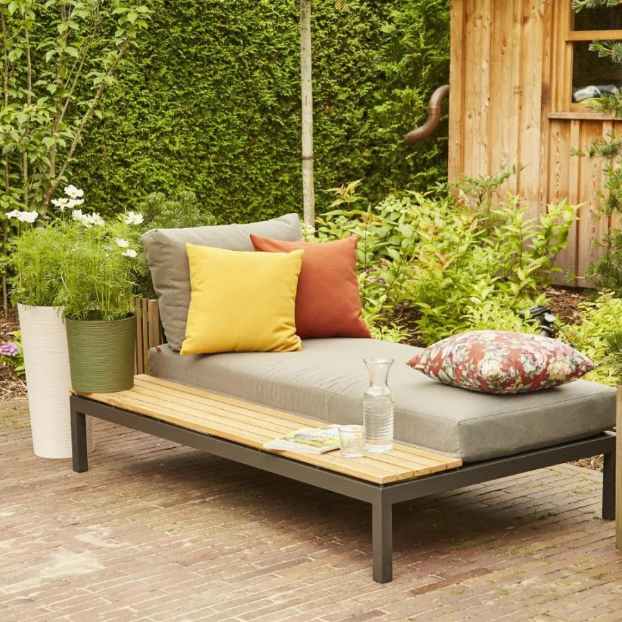 SIENA GARDEN Alvida Recamiere Rechts - Ranotex®-Gewebe Grau Online