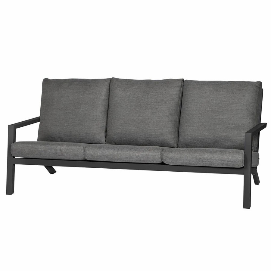 SIENA GARDEN Belia Loungesofa - 3-Sitzer- Mit Kissen In Grau Best