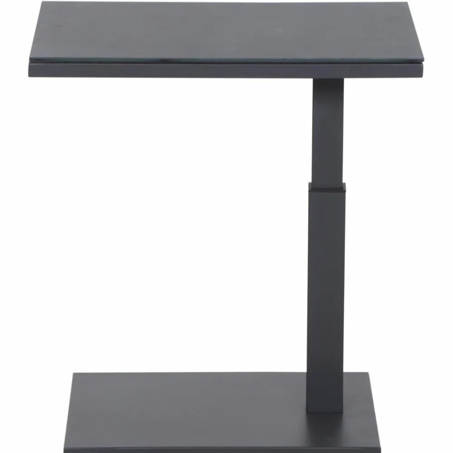 SIENA GARDEN Toreno Beistelltisch Hohenverstellbar - Glas Dark Concrete Online