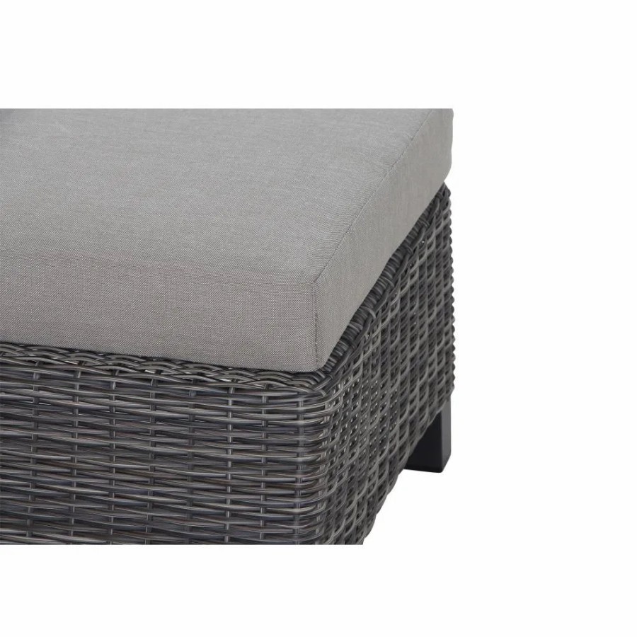 SIENA GARDEN Corido Hocker - Rattangeflecht Charcoal-Grey Online