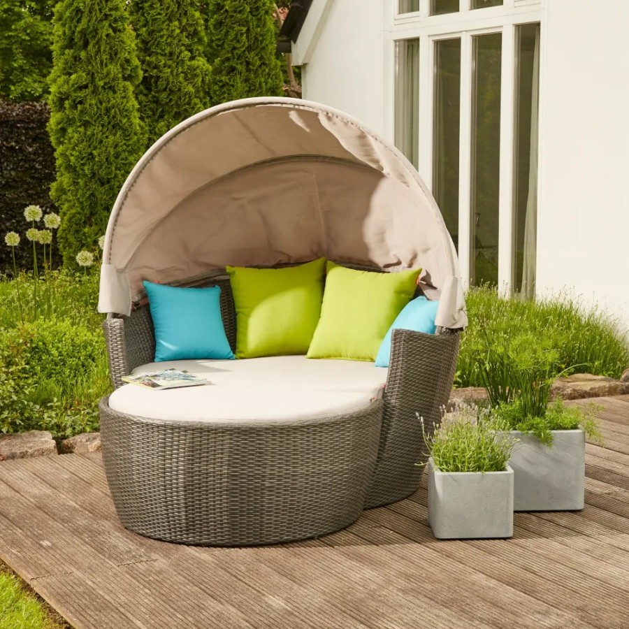 SIENA GARDEN Hawaii Sofabett - Rattangeflecht Titan Best