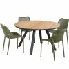 SIENA GARDEN Gartenmobelset Zurigo Esstisch + 4X Urban Lights District Hot