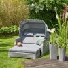 SIENA GARDEN Tivas Loungeinsel - Rattangeflecht Stone-Grey Online