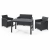 SIENA GARDEN Loungeset Amea Loungetisch + 2X Loungesessel + 2Er-Loungesofa Wholesale