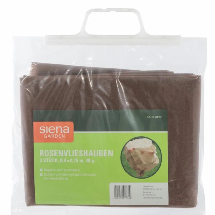 SIENA GARDEN Rosenvlieshauben 30G, 3 Stuck Im Paket, Mase: 0,80X0,75M, Farbe: Beige Hot