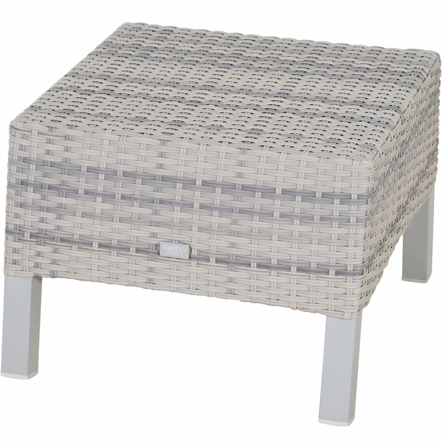 SIENA GARDEN Taranto Hocker - Rattangeflecht Ice Grey Online