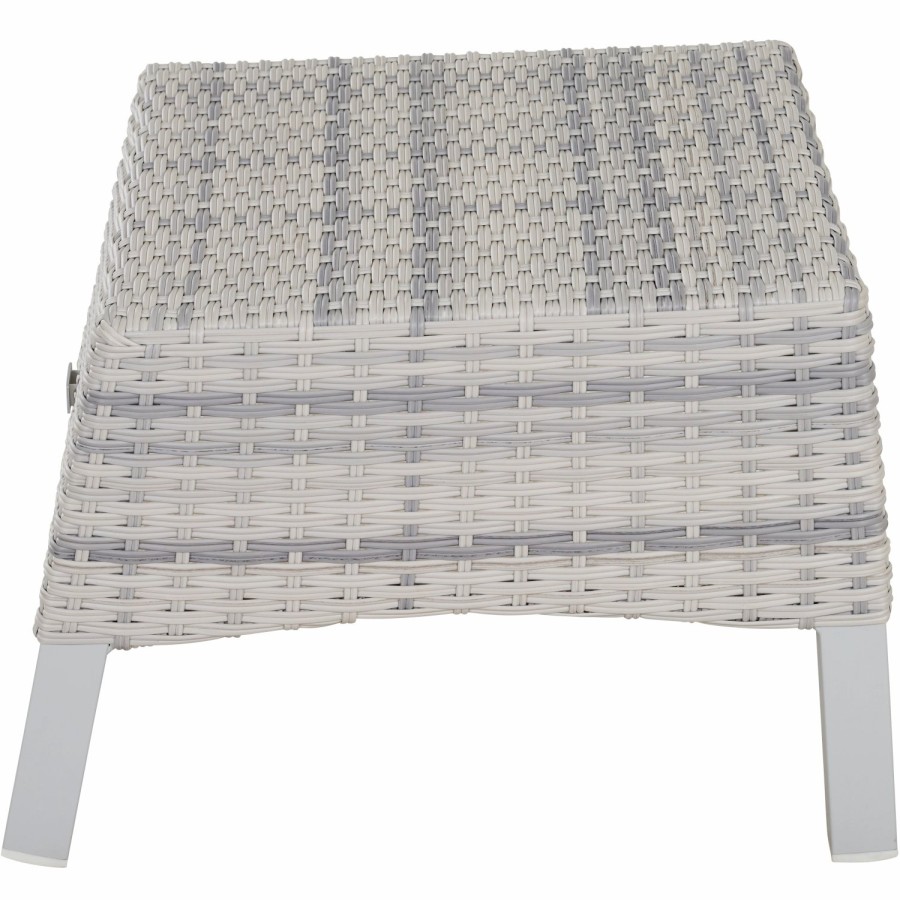 SIENA GARDEN Taranto Hocker - Rattangeflecht Ice Grey Online