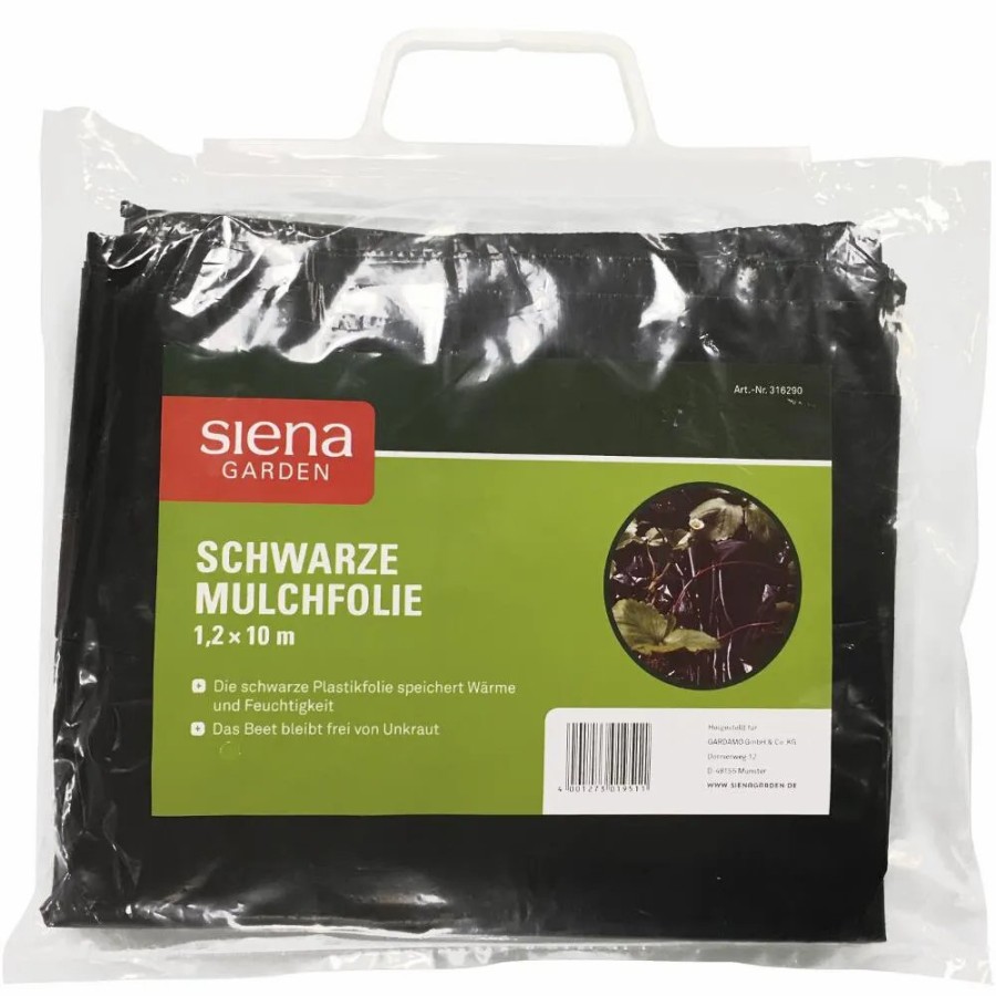 SIENA GARDEN Mulchfolie Schwarz, Mase: 1,2X10M, Schwarz, Sb-Verpackt Clearance