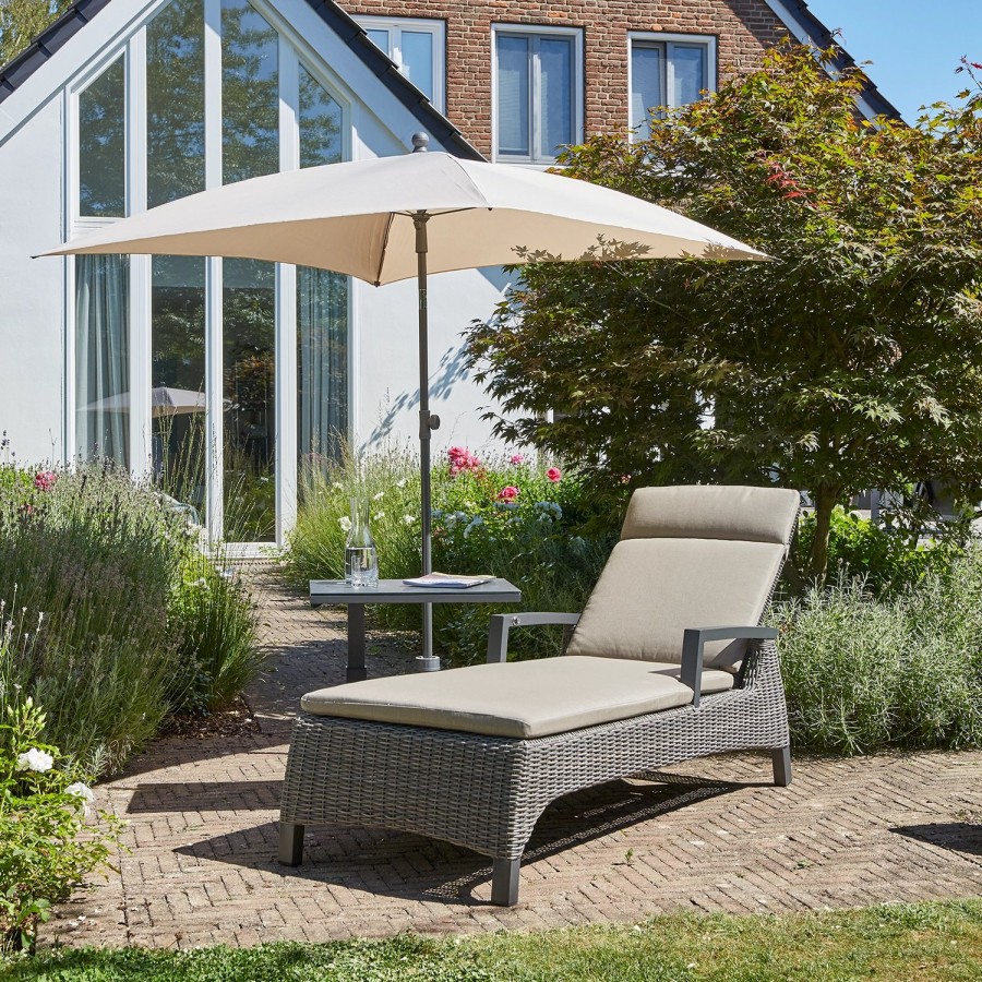 SIENA GARDEN Corido Gartenliege - Rattangeflecht Charcoal-Grey Hot