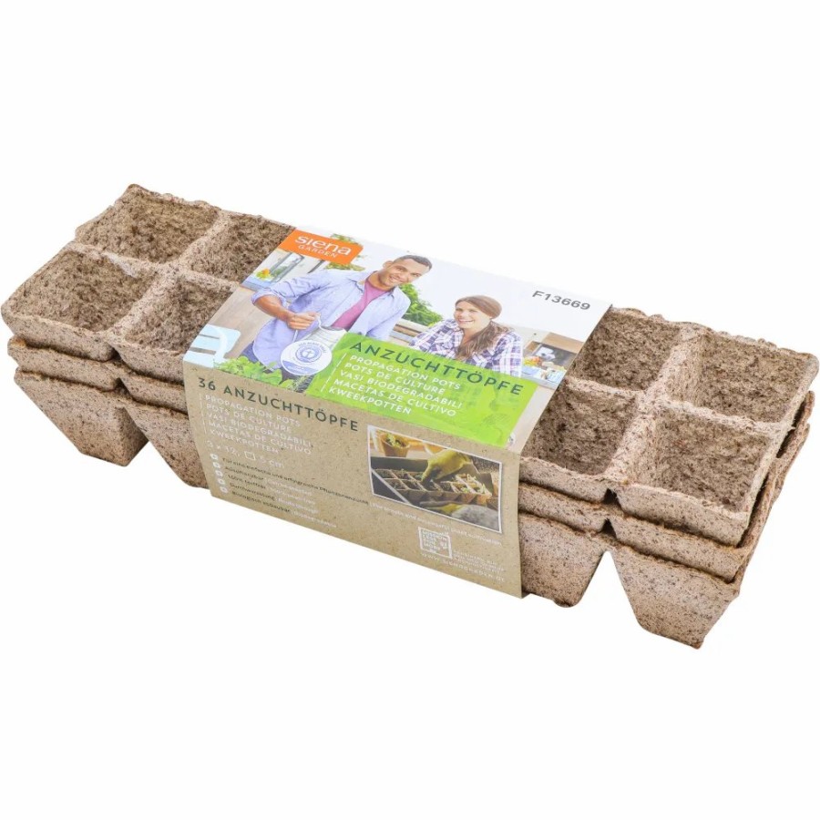 SIENA GARDEN 36 Bio-Anzuchttopfe O5Cm New