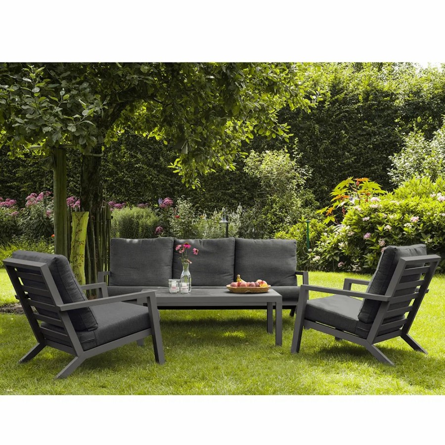 SIENA GARDEN Loungesetbelia Loungetisch + 2X Loungesessel + 3-Sitzer-Loungesofa Wholesale