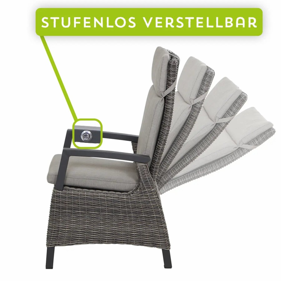 SIENA GARDEN Corido Move Gartensessel - Rattangeflecht Charcoal-Grey Online