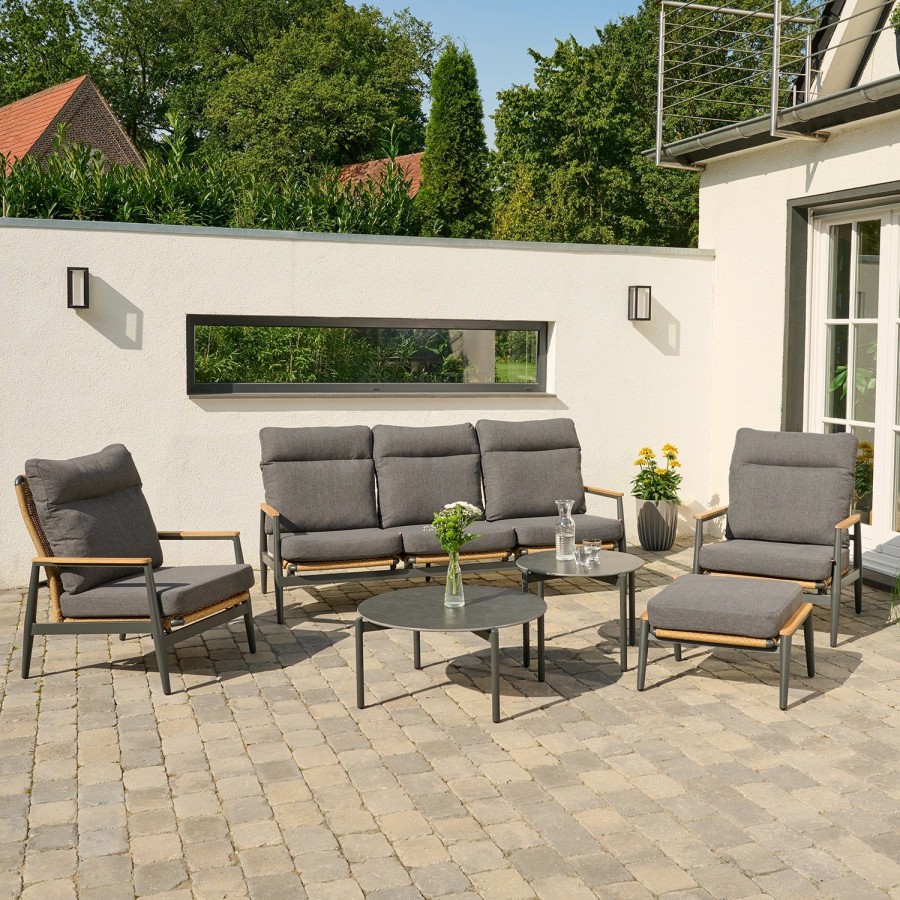 SIENA GARDEN Loungeset 2X Roma Loungesessel +3-Sitzer-Loungesofa Online