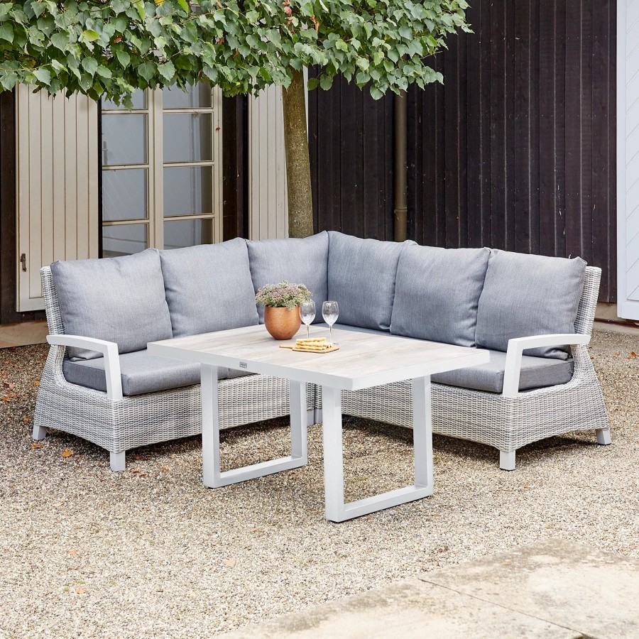 SIENA GARDEN Corido Move Loungesofa - 2-Sitzer Mit Armlehne Rechts - Rattangeflecht Ice-Grey Clearance