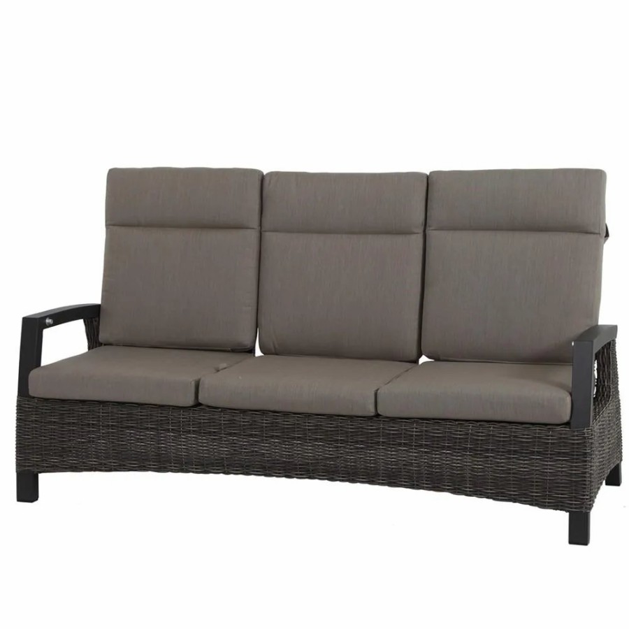 SIENA GARDEN Corido Move Loungesofa - 3-Sitzer - Rattangeflecht Charcoal-Grey Best