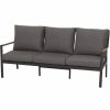 SIENA GARDEN Londra Loungesofa - 3-Sitzer - Textilene Schwarz-Silber Online