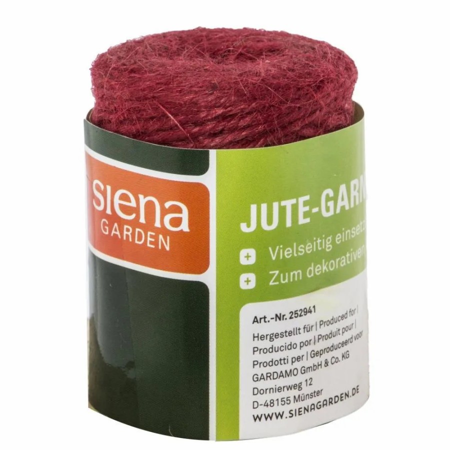 SIENA GARDEN Jute Garn, Lange: 50M, Breite: 3Mm, Rot Wholesale