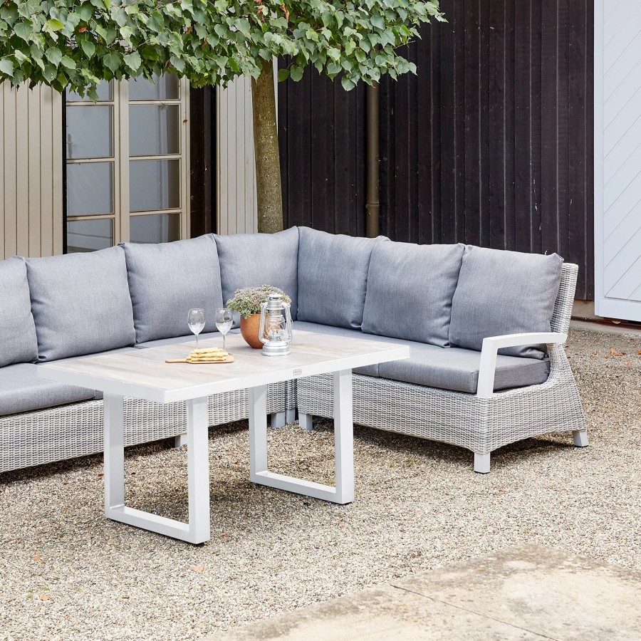 SIENA GARDEN Corido Move Loungesofa - 2-Sitzer Mit Armlehne Links - Rattangeflecht Ice-Grey Hot