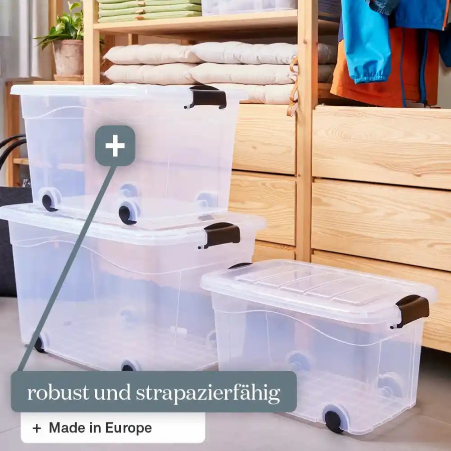 SIENA HOME Aufbewahrungsbox Anzio 40L Mit Rollen + Deckel Clearance