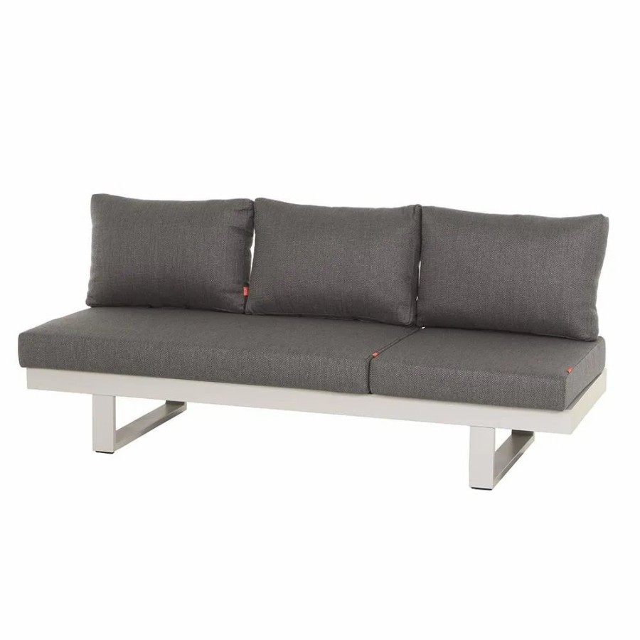 SIENA GARDEN Avenia Loungesofa - 3-Sitzer - Aluminium Matt Weis-Grau Best