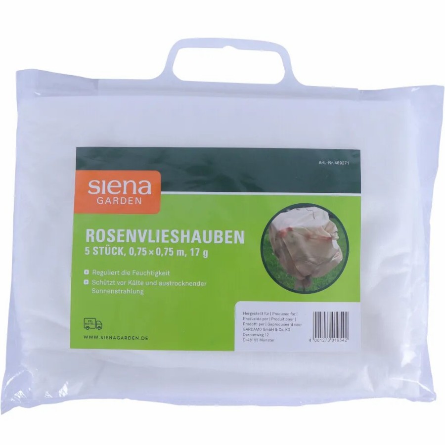 SIENA GARDEN Rosenvlieshauben 17G, Mase: 0,75X0,75M, 5 Stuck Im Paket, 0,75X0,75M, Sb-Verpackt, Weis, 17G Best