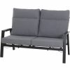 SIENA GARDEN Valencia Move Loungesofa - 2-Sitzer - Textilene Dunkelgrau Clearance