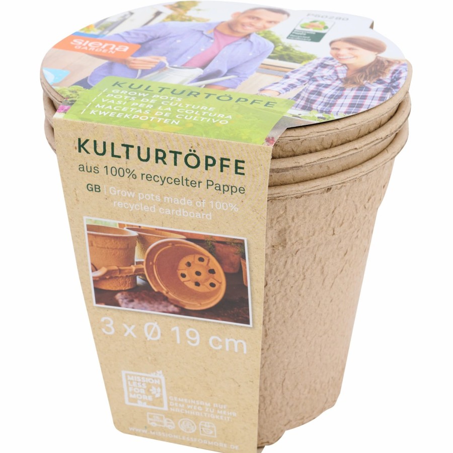 SIENA GARDEN 3Er-Pack Eco-Kulturtopfe New