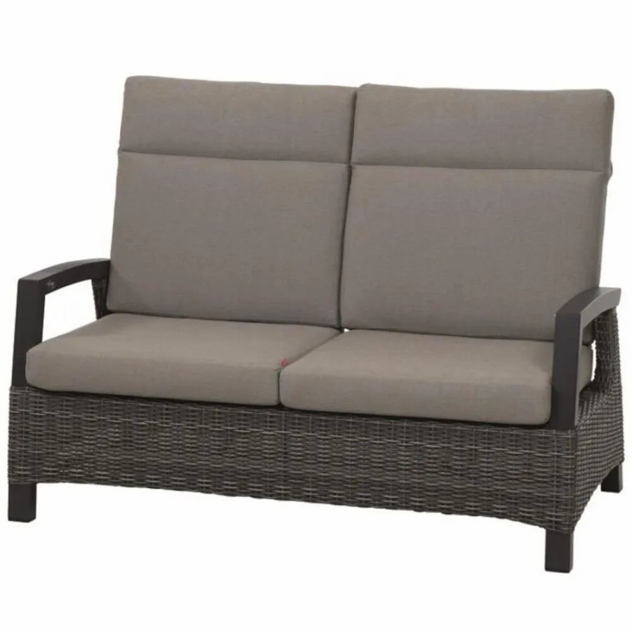 SIENA GARDEN Corido Move Loungesofa - 2-Sitzer - Rattangeflecht Charcoal-Grey Wholesale