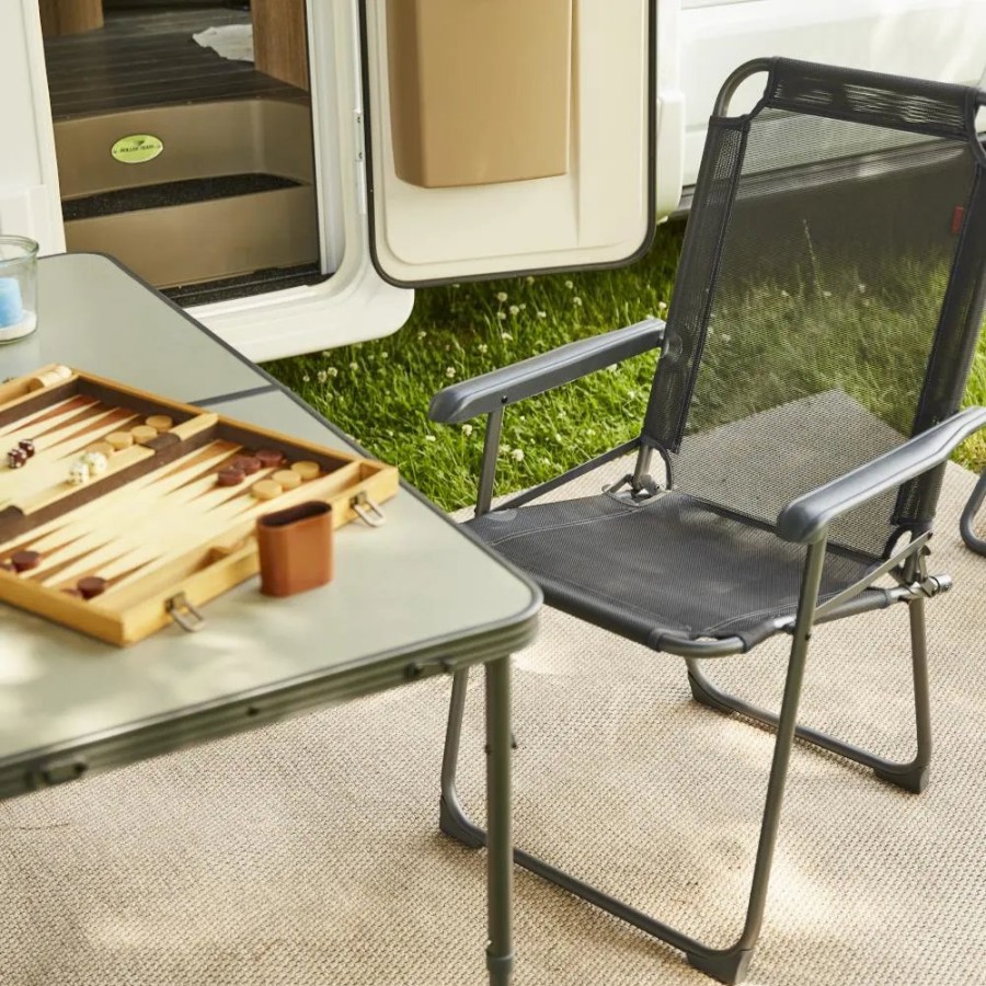 SIENA GARDEN Comfort Campingstuhl - Ranotex®-Gewebe Anthrazit New