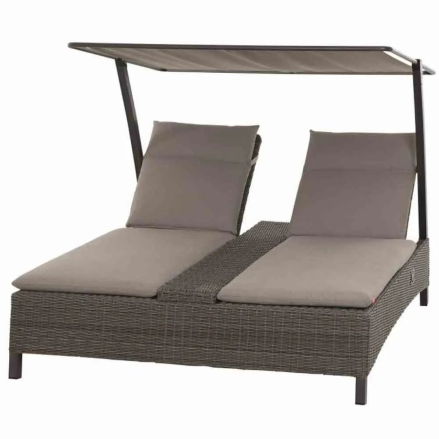 SIENA GARDEN Corido Loungeinsel - Rattangeflecht Charcoal-Grey Online