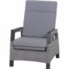 SIENA GARDEN Solea Loungesessel - Rattangeflecht Schiefer-Blau New