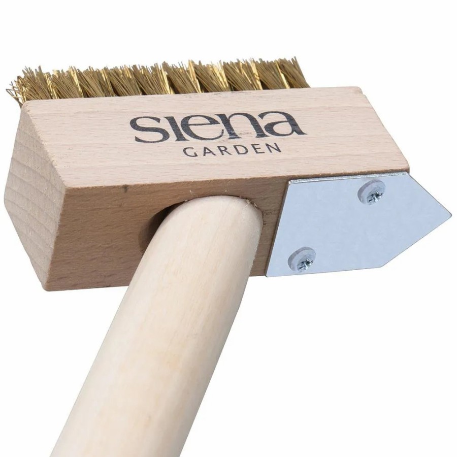 SIENA GARDEN Unkraut Fugenburste Messing, Mit Stiel 1400 X 28Mm Incl. Kratzaufsatz New