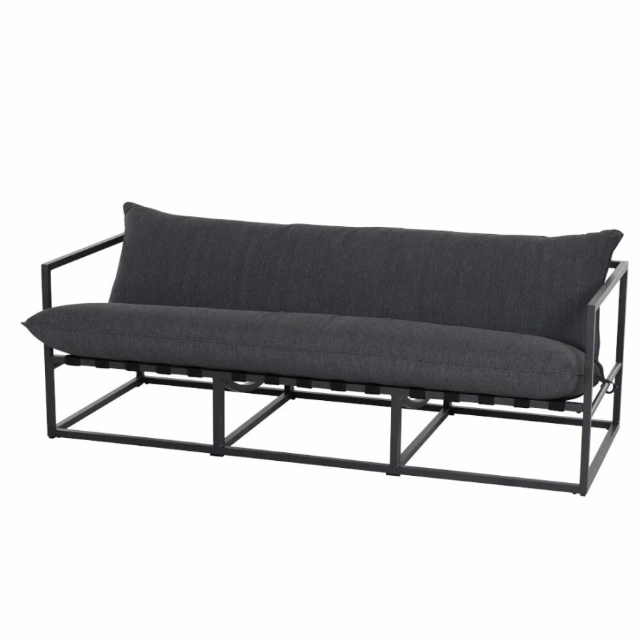 SIENA GARDEN Monza Loungesofa - 3-Sitzer - Aluminium Matt Anthrazit Online