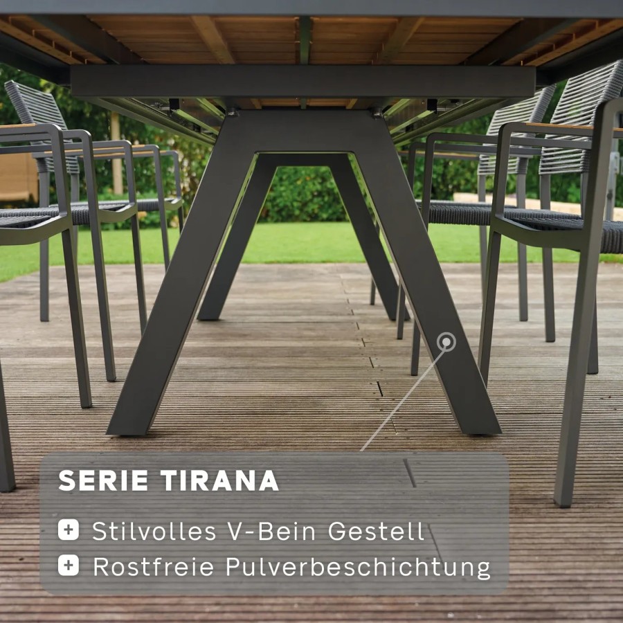 SIENA GARDEN Tirana Gartentisch - Keramik Washed-Grey Wholesale